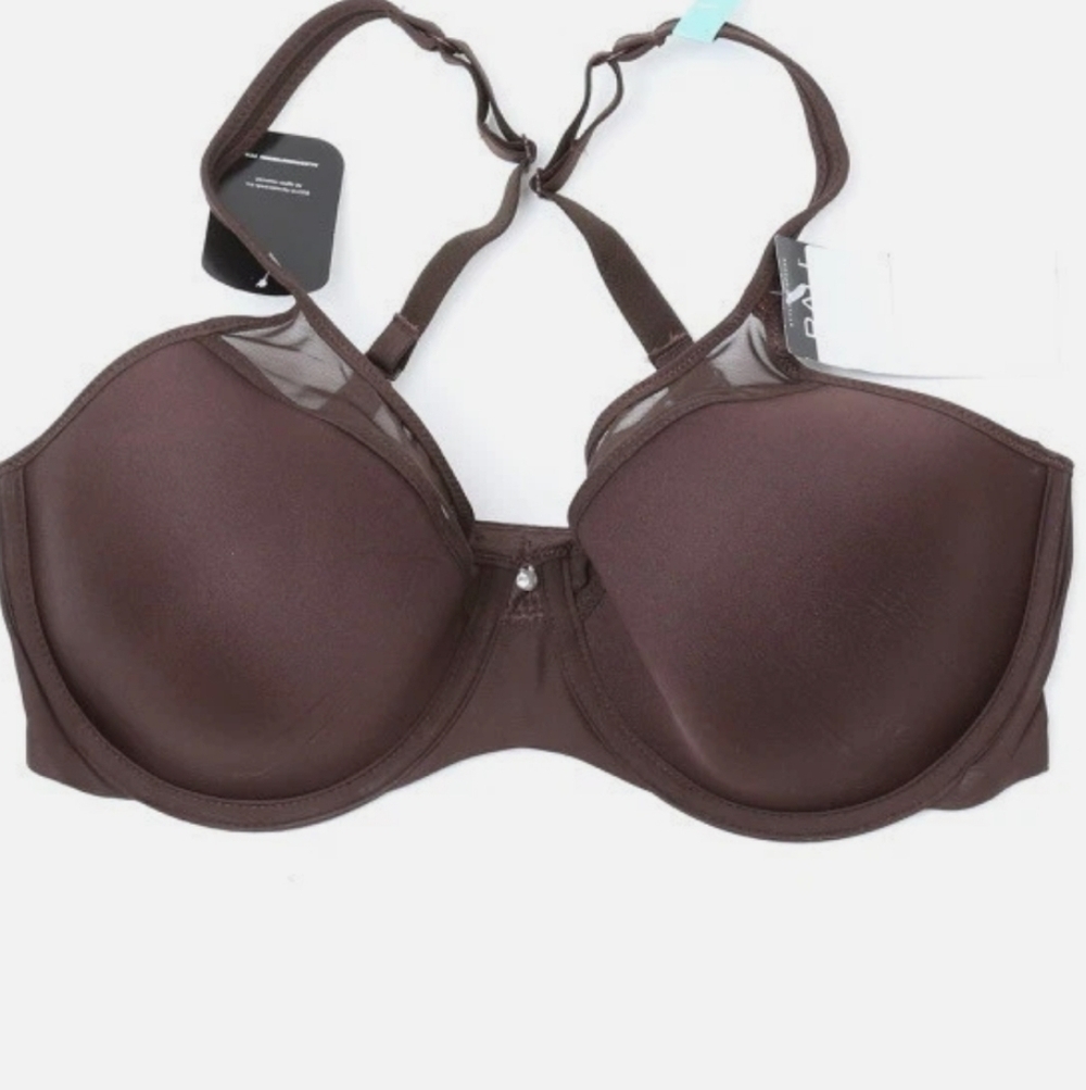 Bali Underwire Bra 38B Brown Smooth Breathable Convertible Inner Sling Lift NWT